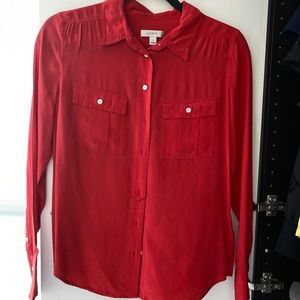J.Crew Silk Button-Up Blouse